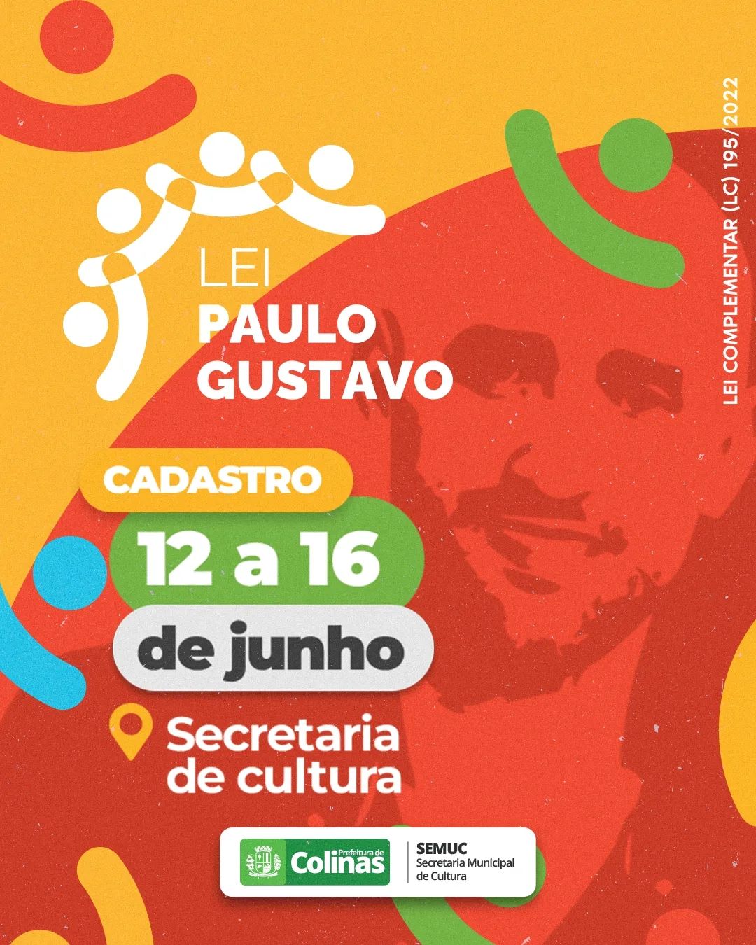 O cadastro de Artistas e Profissionais da Cultura para aplicação da Lei Paulo Gustavo já começou. 