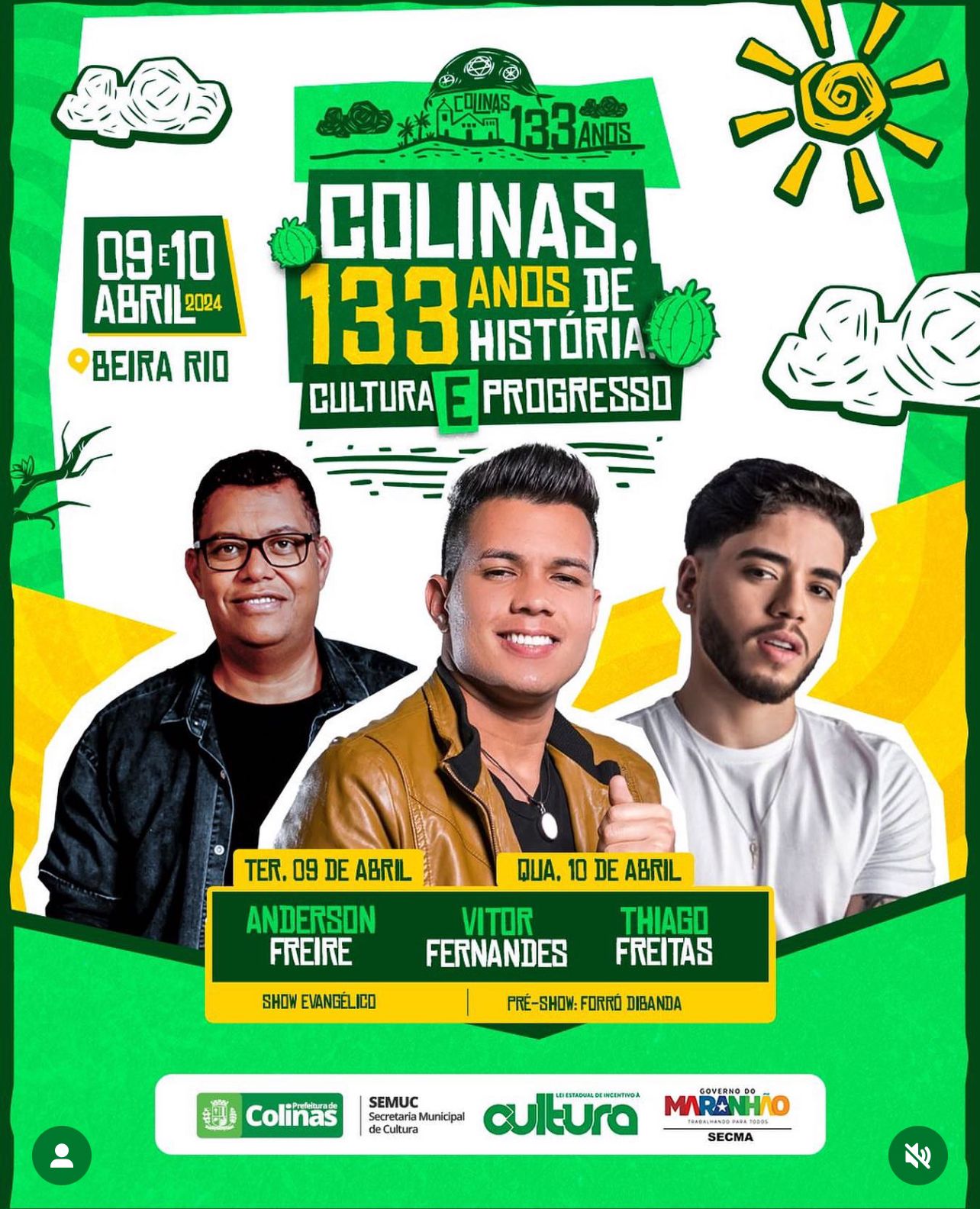 Colinas 133 anos: confira a programação festiva de aniversário da cidade